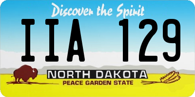 ND license plate IIA129