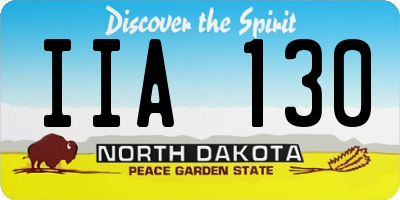 ND license plate IIA130
