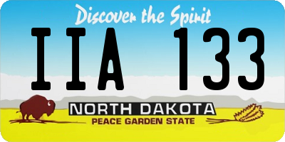 ND license plate IIA133