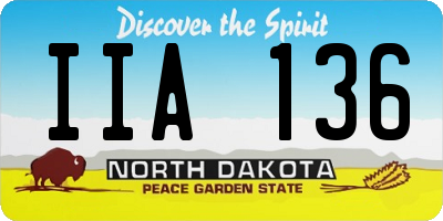 ND license plate IIA136