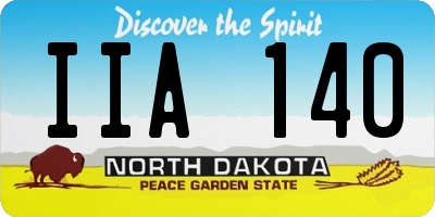 ND license plate IIA140