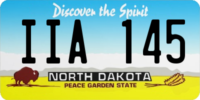 ND license plate IIA145
