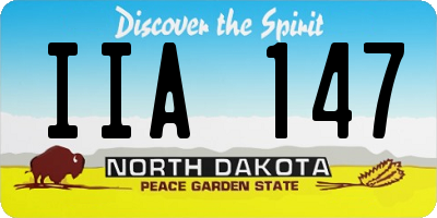 ND license plate IIA147