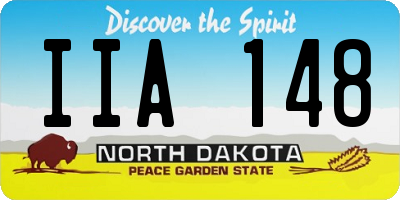ND license plate IIA148