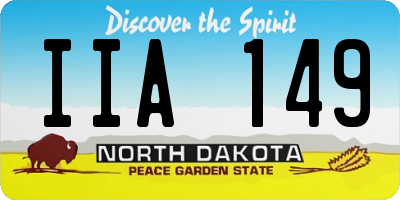 ND license plate IIA149