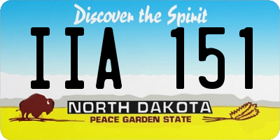 ND license plate IIA151