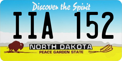 ND license plate IIA152