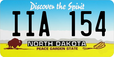 ND license plate IIA154