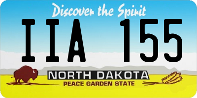 ND license plate IIA155