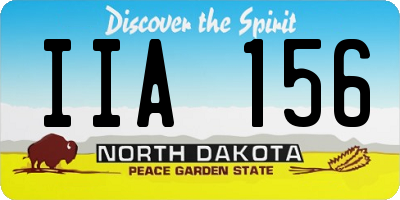 ND license plate IIA156