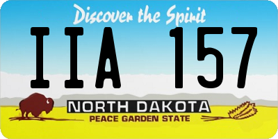 ND license plate IIA157