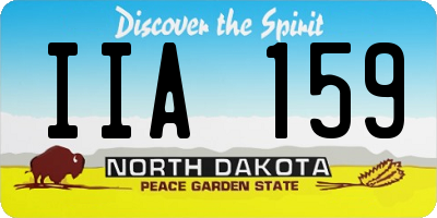 ND license plate IIA159