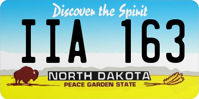 ND license plate IIA163