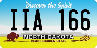 ND license plate IIA166