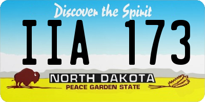 ND license plate IIA173