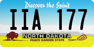 ND license plate IIA177