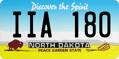 ND license plate IIA180