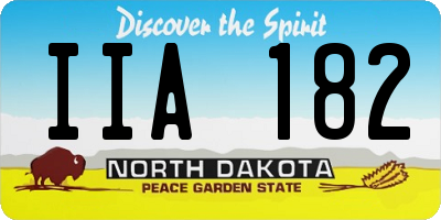 ND license plate IIA182