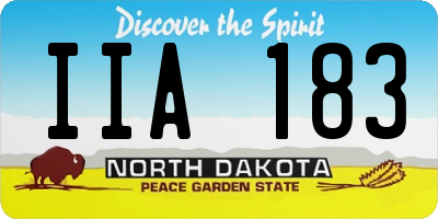 ND license plate IIA183