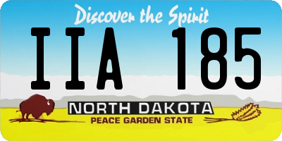 ND license plate IIA185