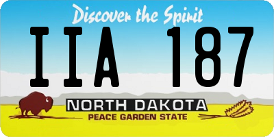 ND license plate IIA187