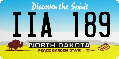 ND license plate IIA189