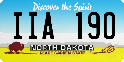 ND license plate IIA190