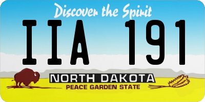 ND license plate IIA191