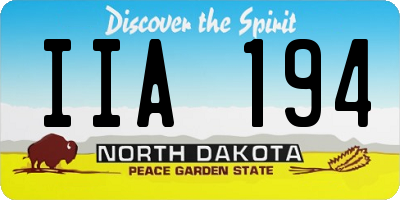 ND license plate IIA194