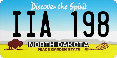 ND license plate IIA198