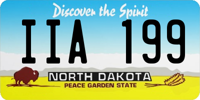 ND license plate IIA199