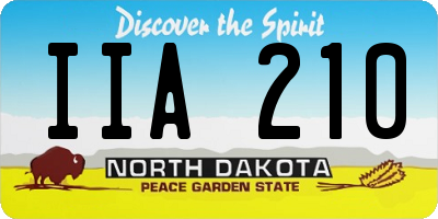 ND license plate IIA210
