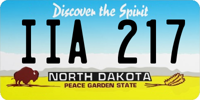 ND license plate IIA217