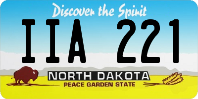 ND license plate IIA221