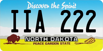 ND license plate IIA222