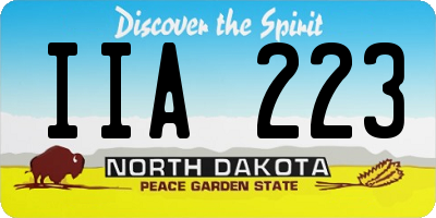 ND license plate IIA223