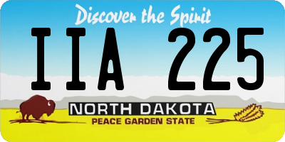 ND license plate IIA225