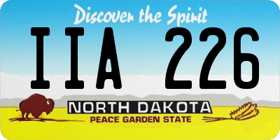 ND license plate IIA226