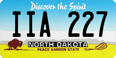 ND license plate IIA227