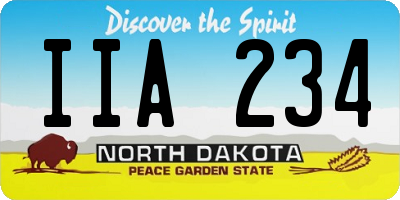 ND license plate IIA234
