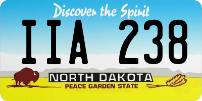 ND license plate IIA238