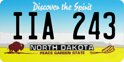 ND license plate IIA243