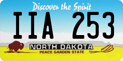ND license plate IIA253