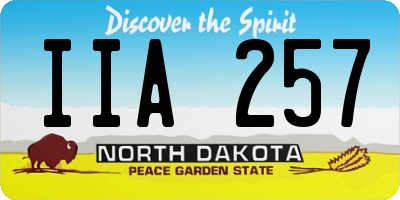 ND license plate IIA257