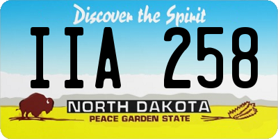 ND license plate IIA258