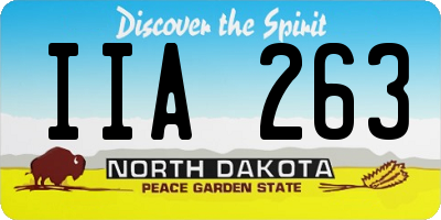 ND license plate IIA263