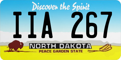 ND license plate IIA267