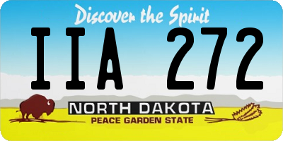 ND license plate IIA272