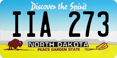ND license plate IIA273