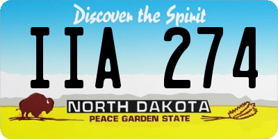 ND license plate IIA274